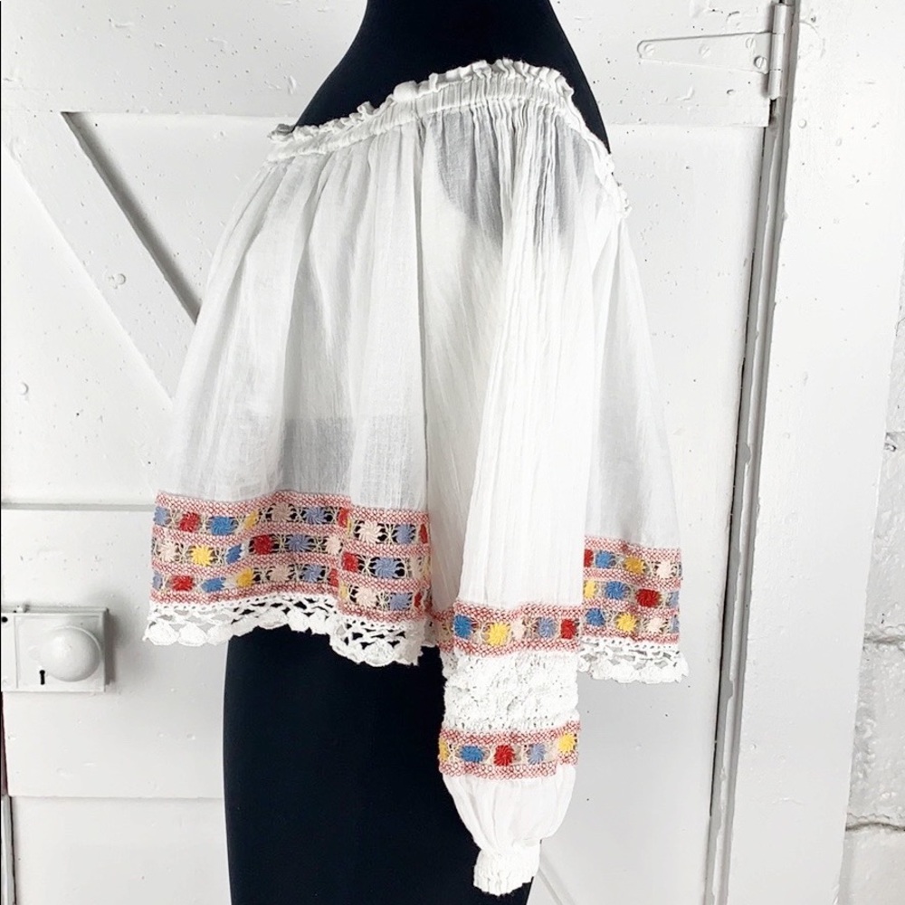 Free People Off the Shoulder Crop Top